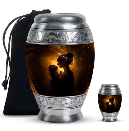 Mother And Child Memorial Urns For Ashes - Cremation Urn For Mother