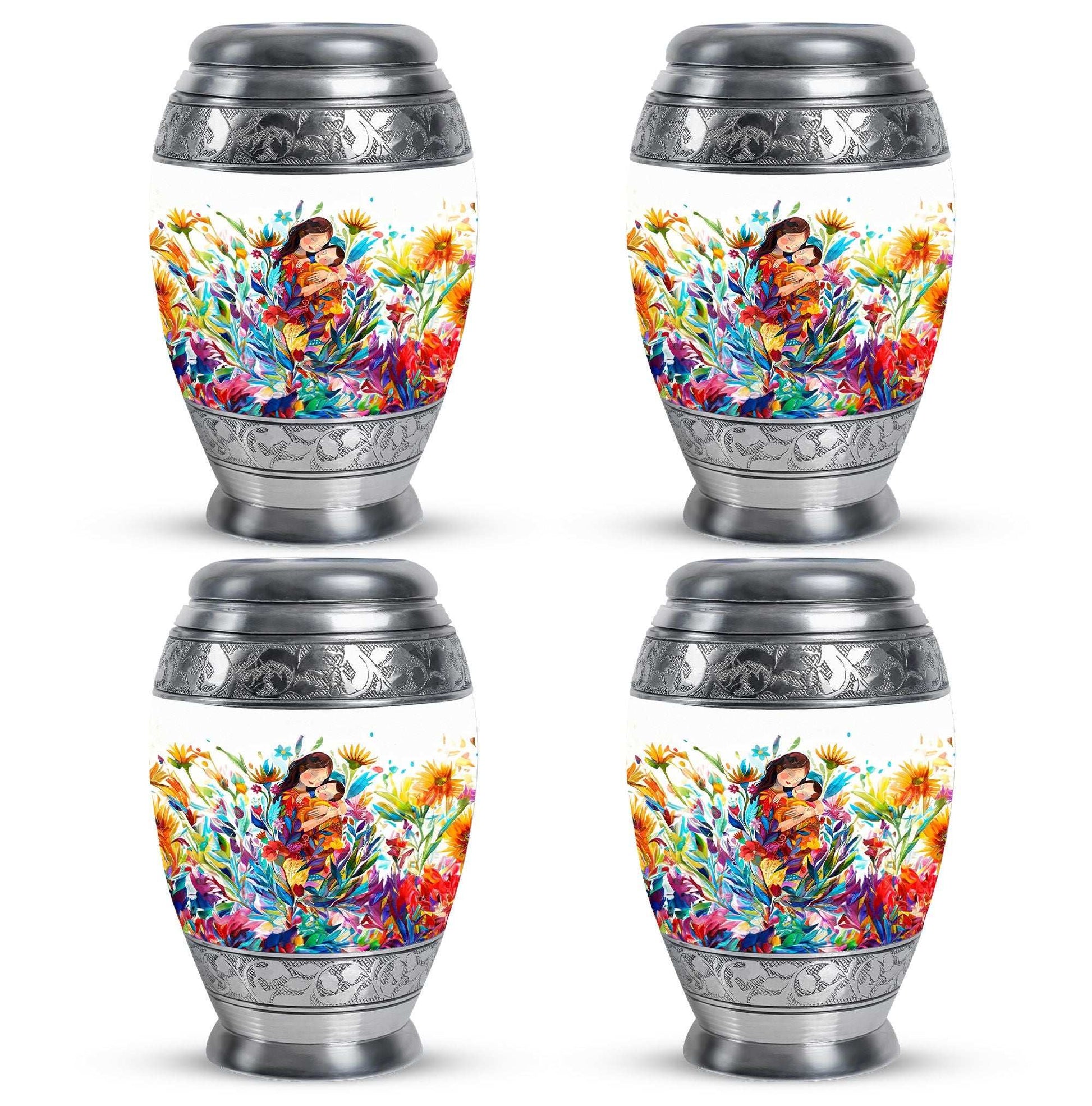 Mother Love Urn for Human Ashes – Colorful Mother's Art Memorial Urn