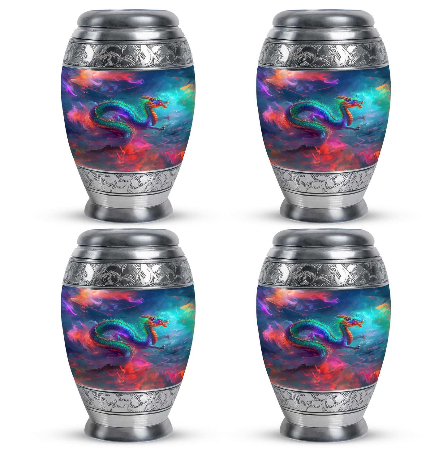 Colorful Dragon Small Urns For Women - Majestic Dragon Memorial Urn