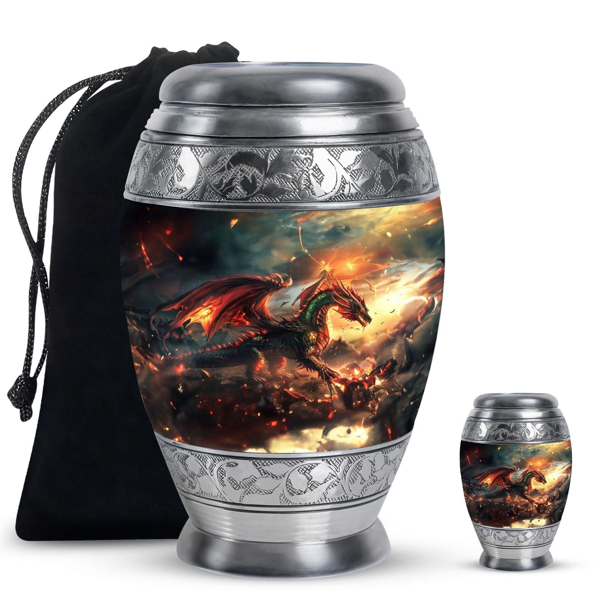 Fierce Dragon Adult Size Cremation Urns - Large Size Dragon Urn