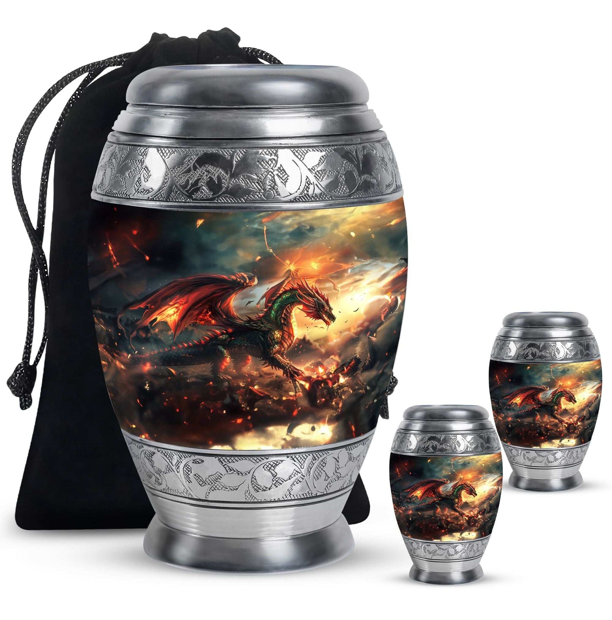 Fierce Dragon Adult Size Cremation Urns - Large Size Dragon Urn