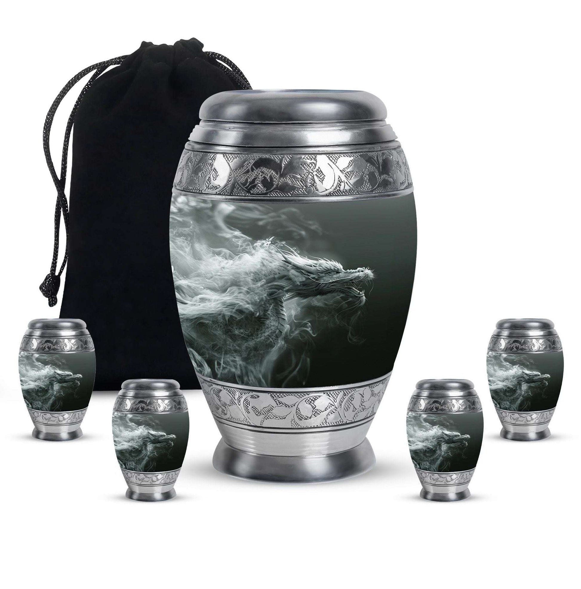 Dragon Memorial Urn For Ashes - Smoky Dragon Ashes Memorial For Men