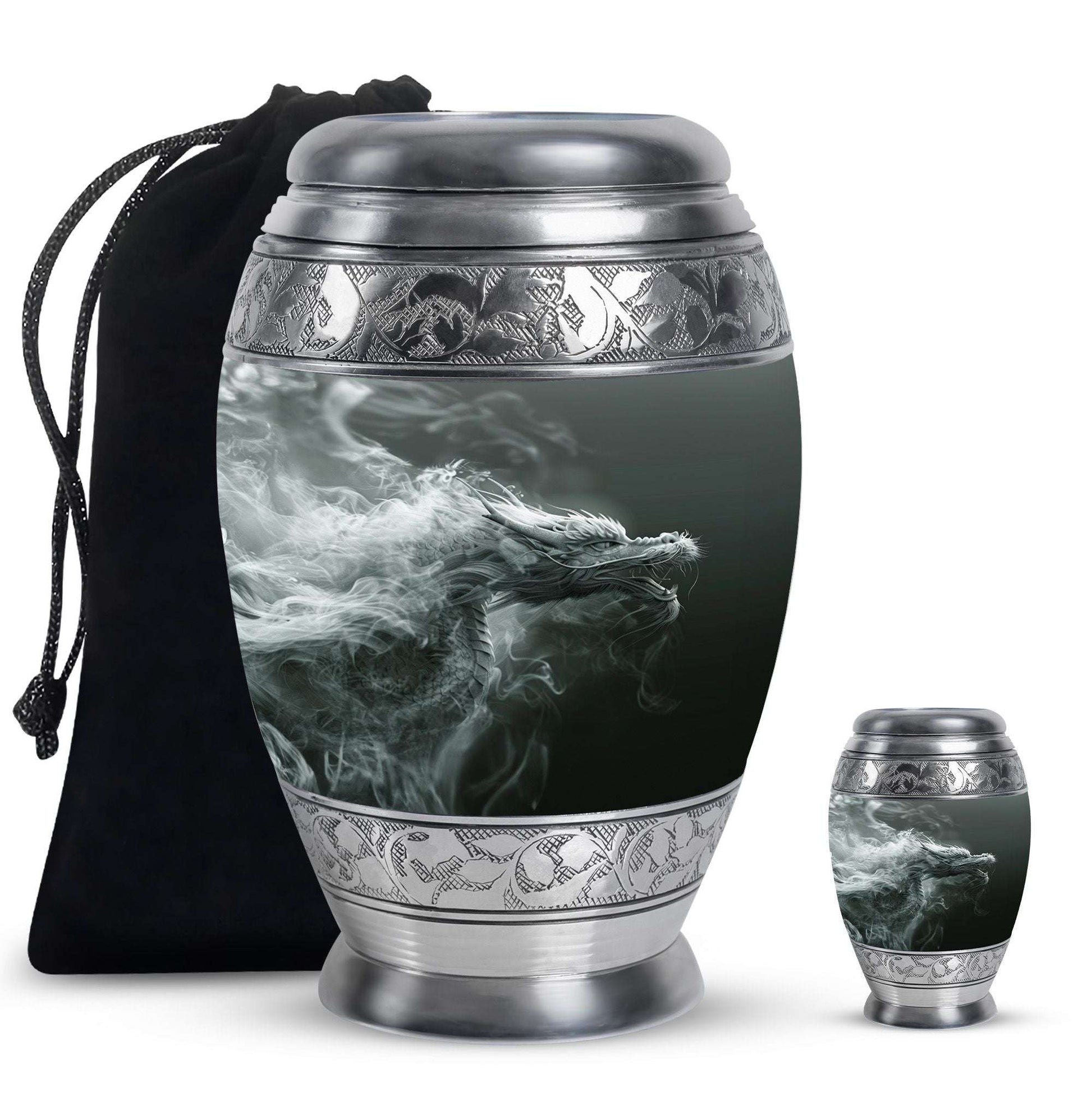 Dragon Memorial Urn For Ashes - Smoky Dragon Ashes Memorial For Men