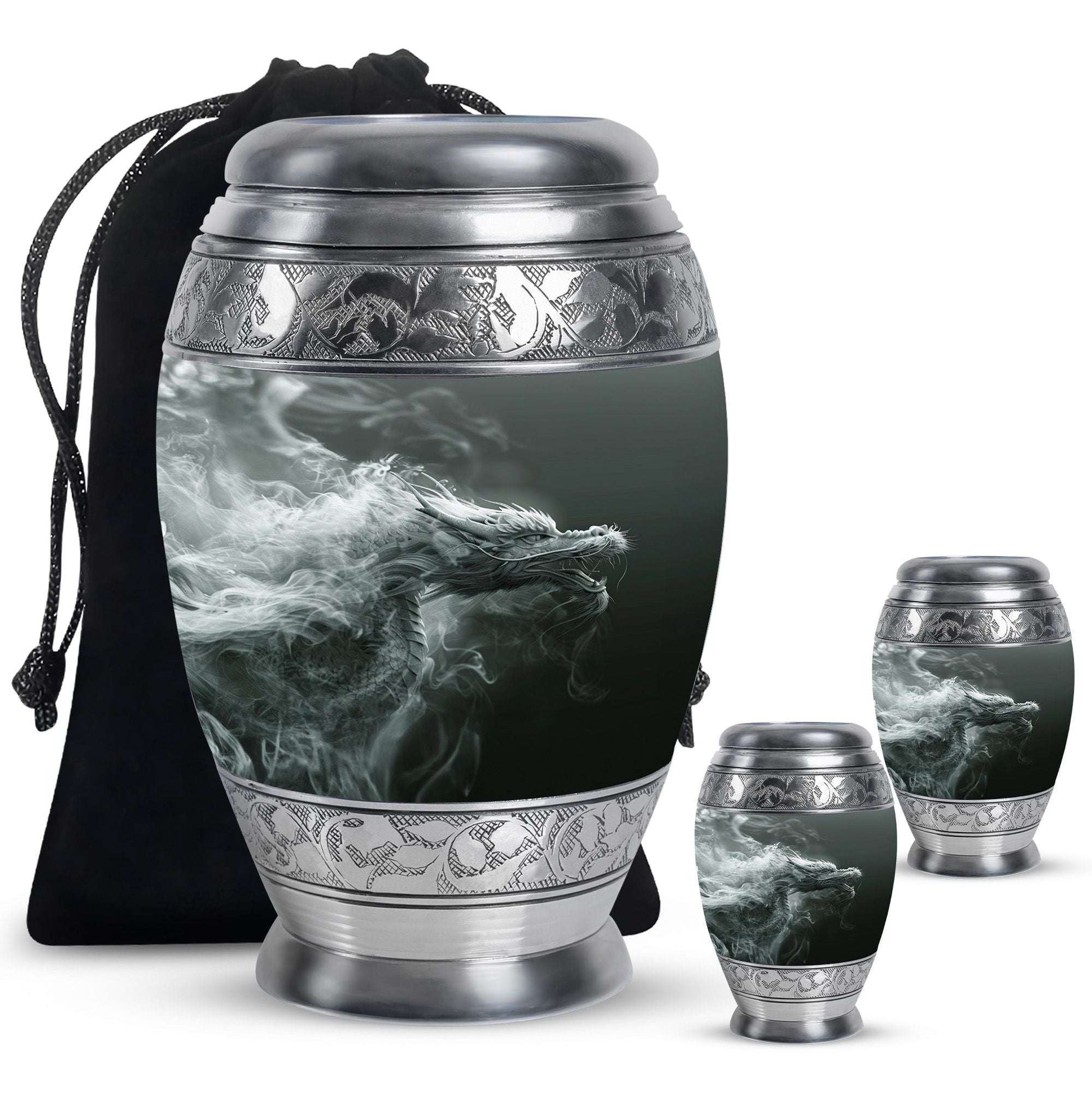 Dragon Memorial Urn For Ashes - Smoky Dragon Ashes Memorial For Men