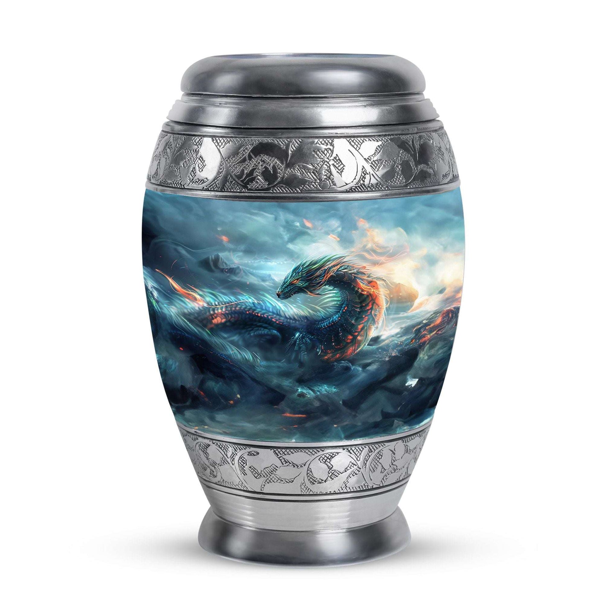 Fierce Dragon Ashes Funeral Urn - Dragon Memorial Urn For Human Ashes