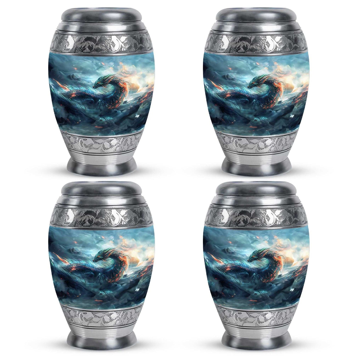 Fierce Dragon Ashes Funeral Urn - Dragon Memorial Urn For Human Ashes