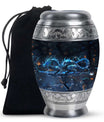 Blue Dragon Cremation Urn For Ashes - Robotic Dragon Ashes Memorial Urn