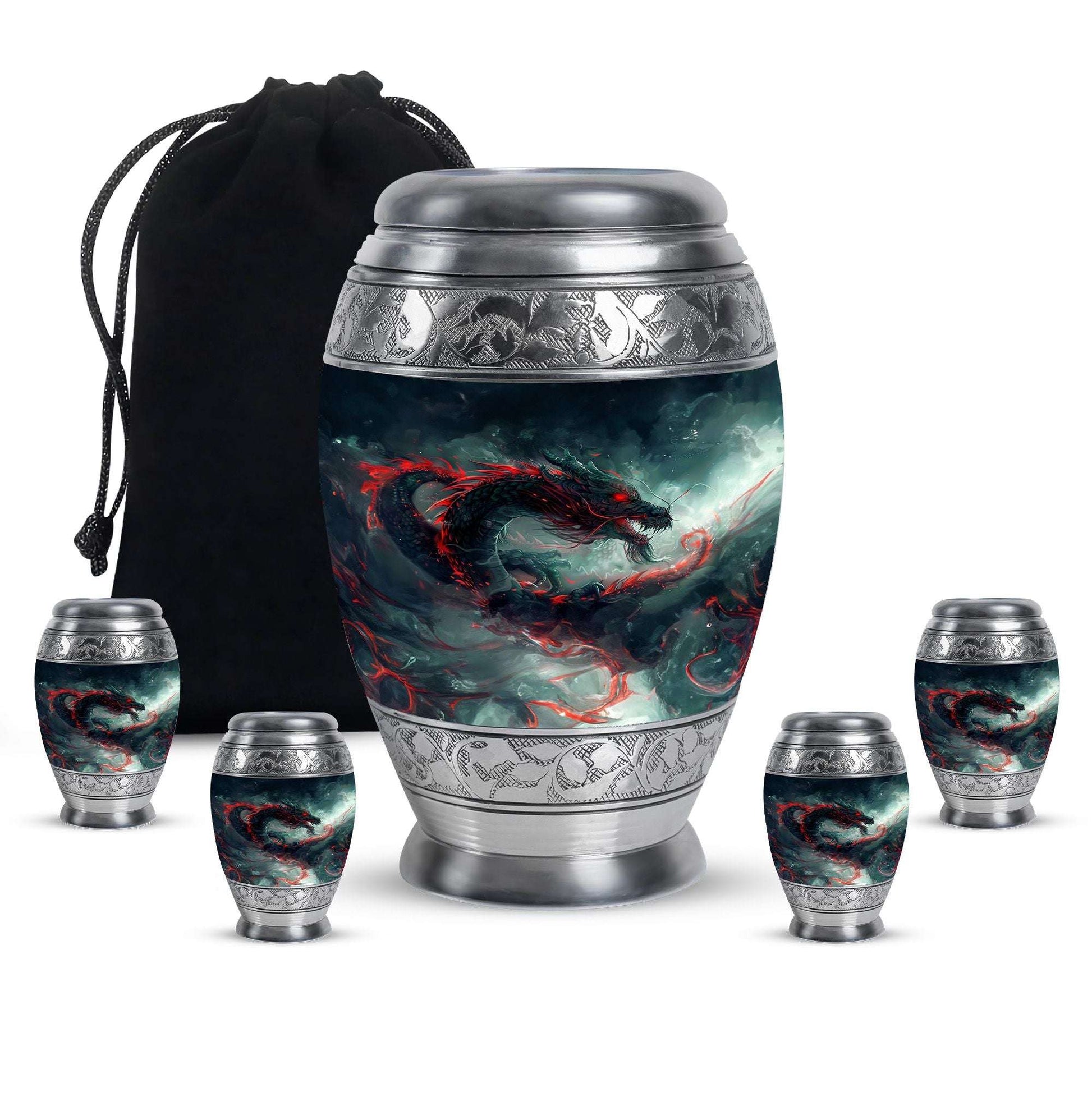 Dragon Memorial Ashes Urn For Adults - Cremation Keepsake For Men & Women