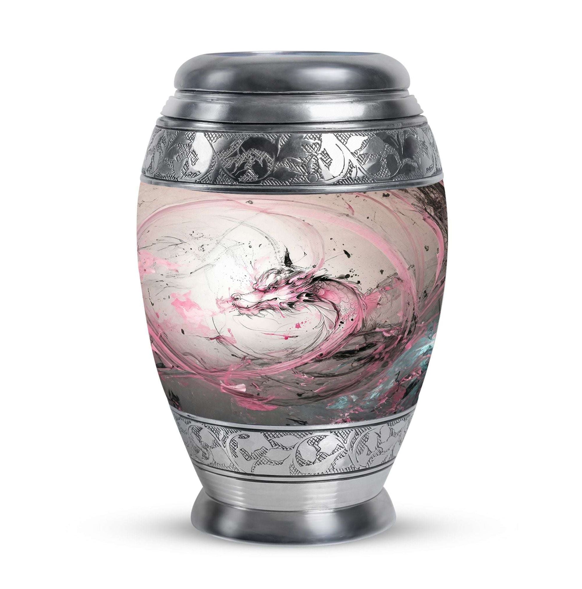 Pink Dragon Keepsake & Large Cremation Urns For Human Ashes