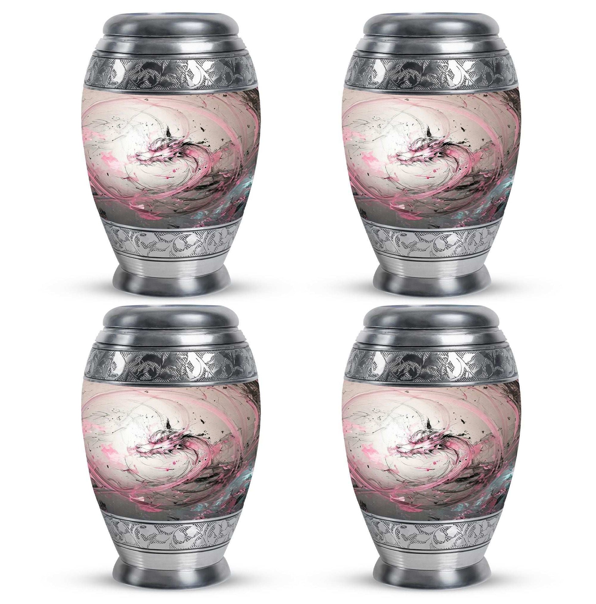 Pink Dragon Keepsake & Large Cremation Urns For Human Ashes