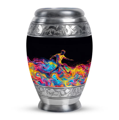 Personalized Soccer Cremation Urn for Human Ashes - 10-inch, 200 cu in - Yatskia