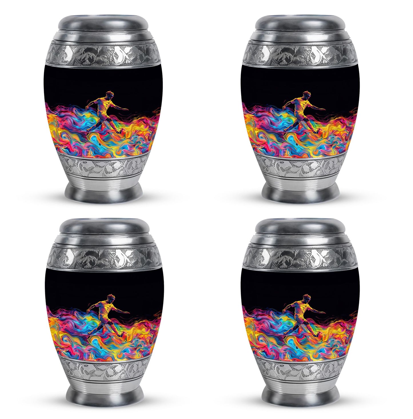 Personalized Soccer Cremation Urn for Human Ashes - 10-inch, 200 cu in - Yatskia