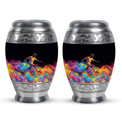 Personalized Soccer Cremation Urn for Human Ashes - 10-inch, 200 cu in - Yatskia