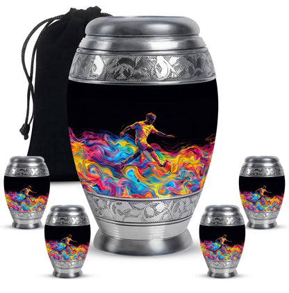 Personalized Soccer Cremation Urn for Human Ashes - 10-inch, 200 cu in - Yatskia
