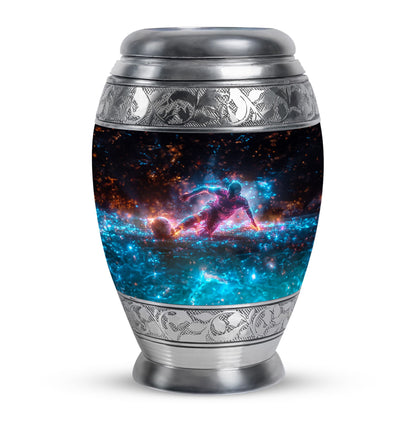 Personalized Soccer Keepsake Urn for Human Ashes - 10-inch, 200 cu in - Yatskia
