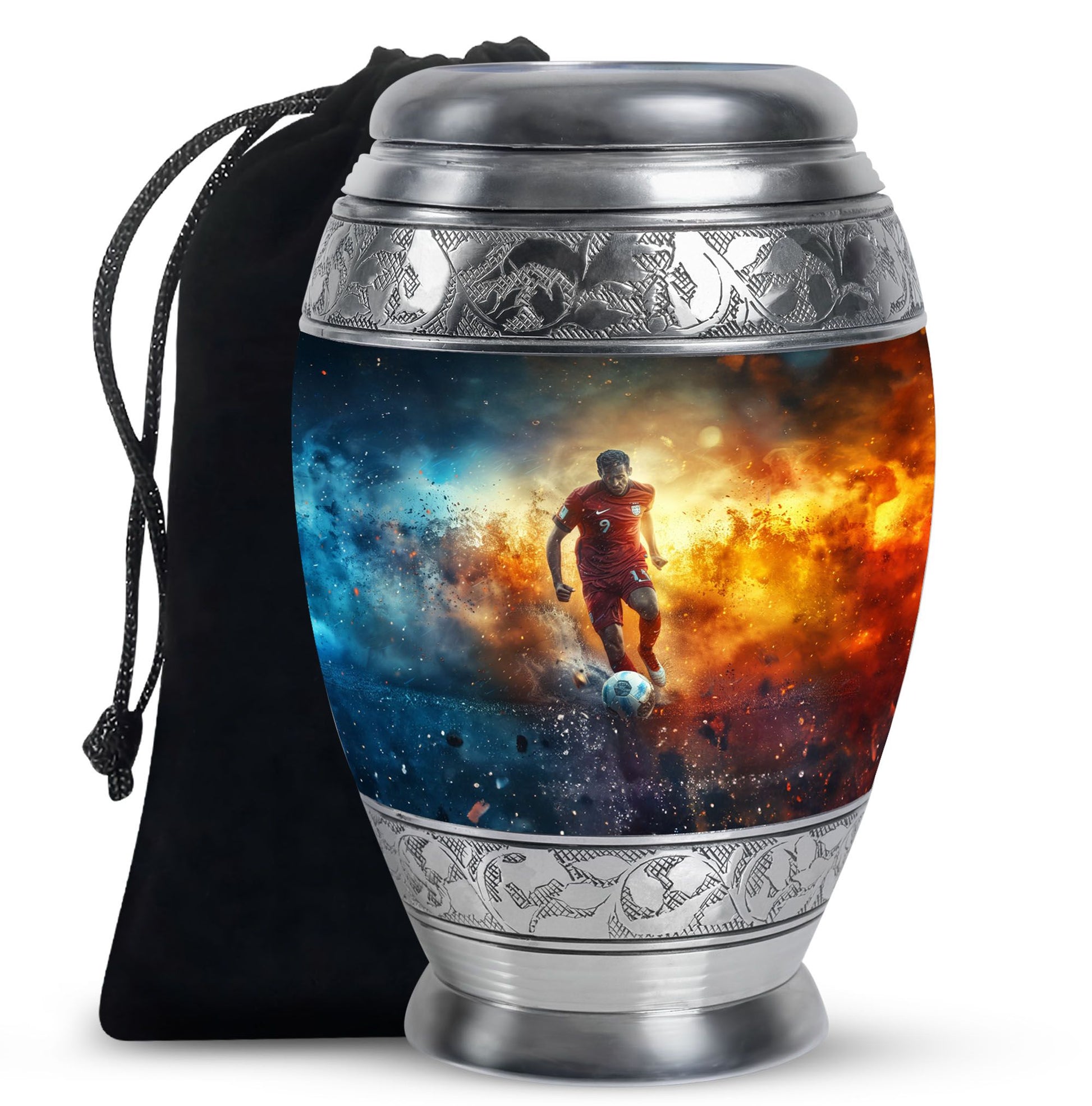 Soccer Memorial Urn Funeral, Ashes Cremation Urn