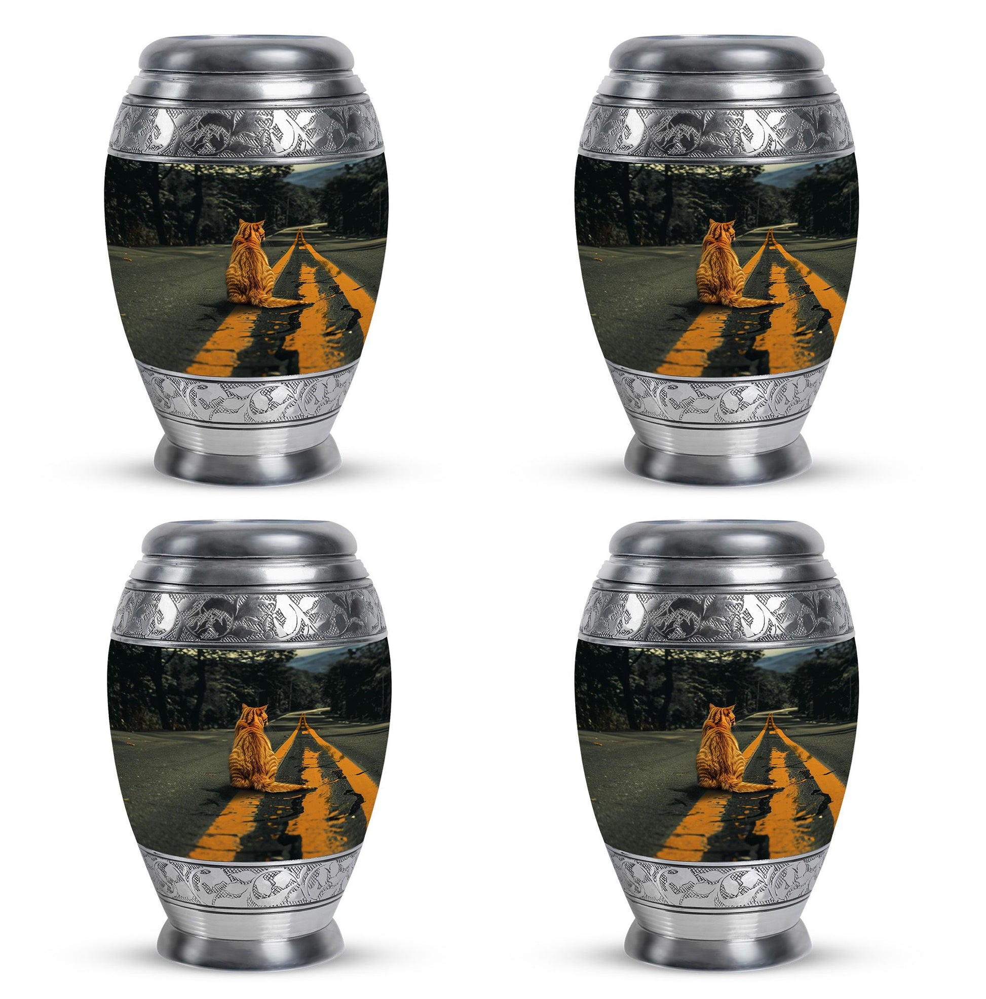 Orange Cat Mini Keepsake Funeral, Ashes Cremation Urn For Ashes