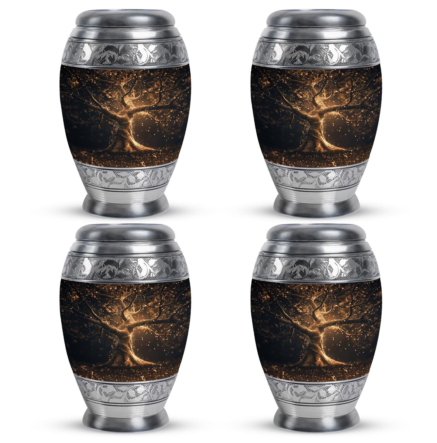 Personalized Tree of Life Cremation Urn for Human Ashes - 10-inch, 200 cu in - Yatskia