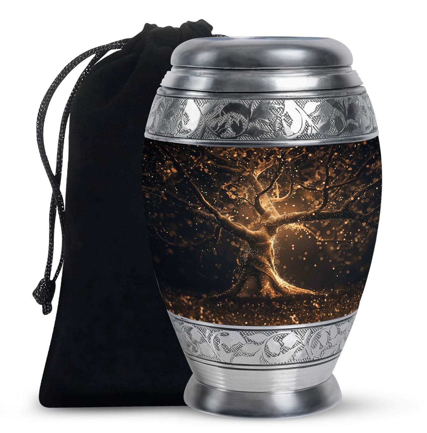 Personalized Tree of Life Cremation Urn for Human Ashes - 10-inch, 200 cu in - Yatskia