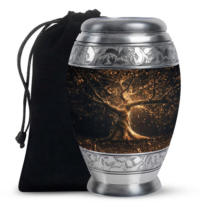 Personalized Tree of Life Cremation Urn for Human Ashes - 10-inch, 200 cu in - Yatskia
