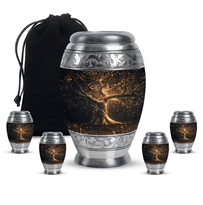 Personalized Tree of Life Cremation Urn for Human Ashes - 10-inch, 200 cu in - Yatskia