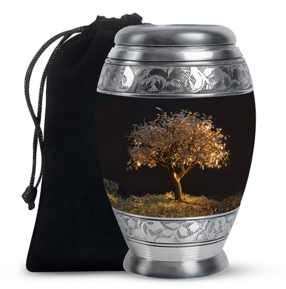 Personalized Tree of Life Keepsake Urn for Human Ashes - 10-inch, 200 cu in - Yatskia