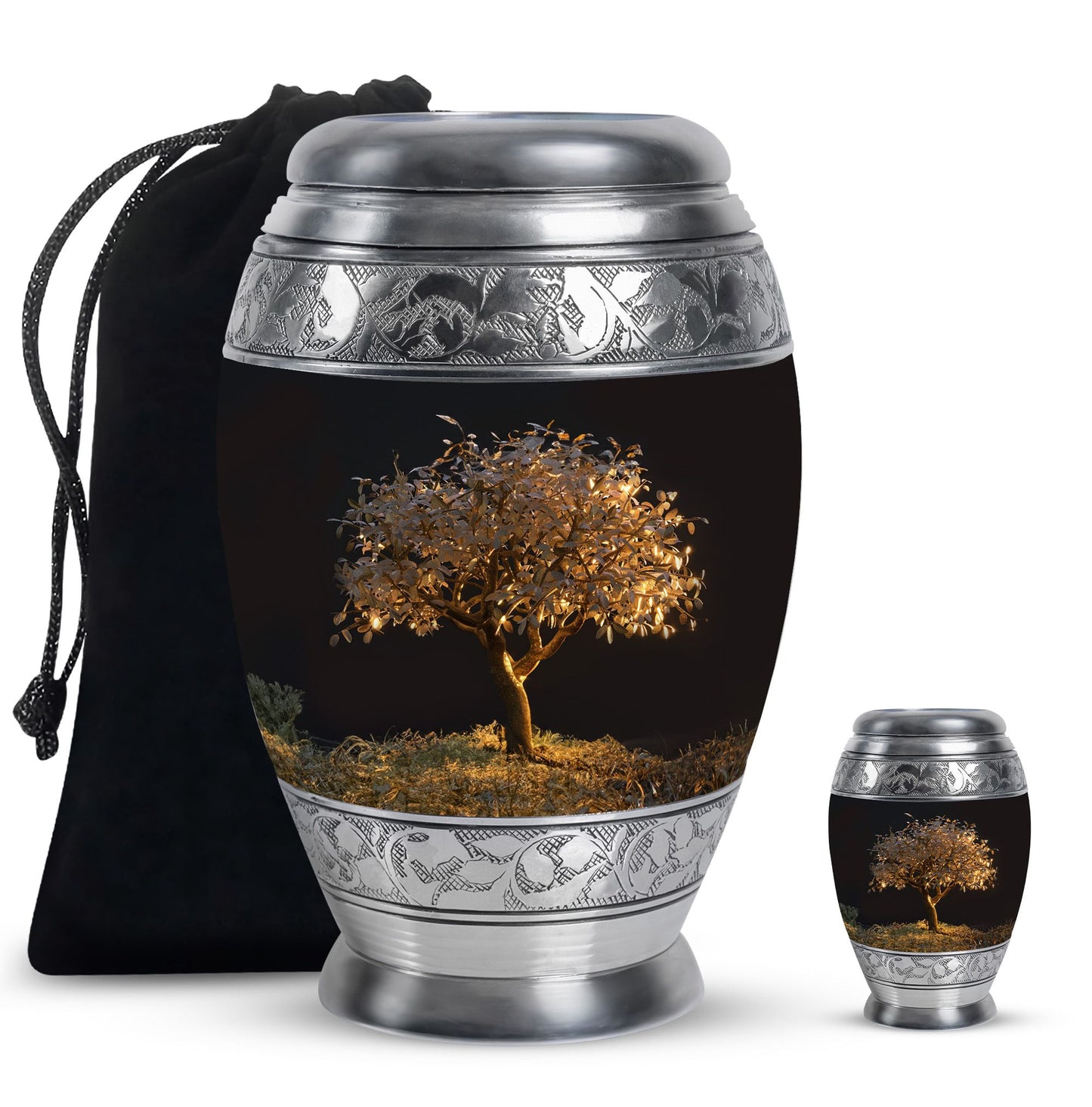 Personalized Tree of Life Keepsake Urn for Human Ashes - 10-inch, 200 cu in - Yatskia