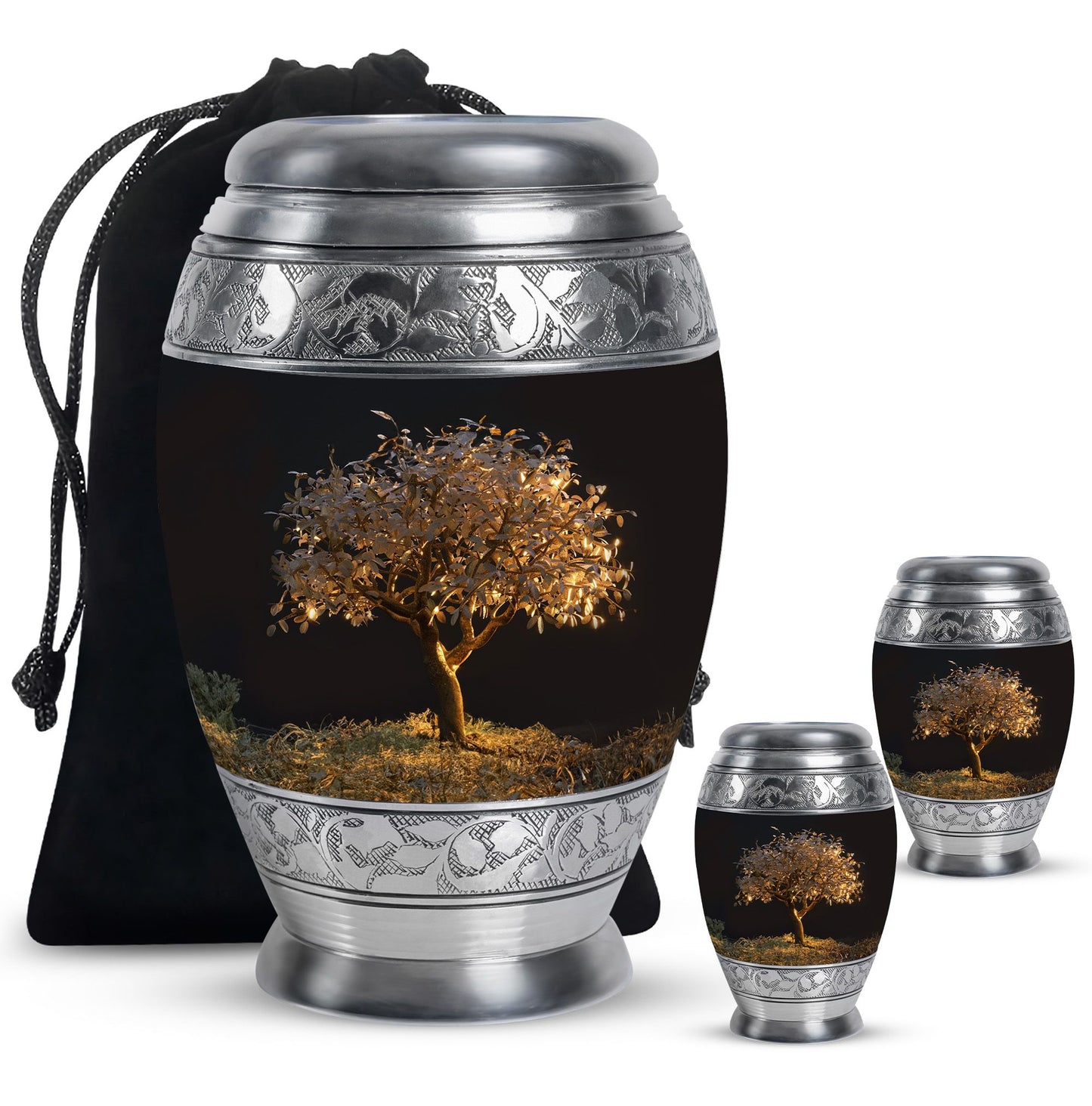 Personalized Tree of Life Keepsake Urn for Human Ashes - 10-inch, 200 cu in - Yatskia