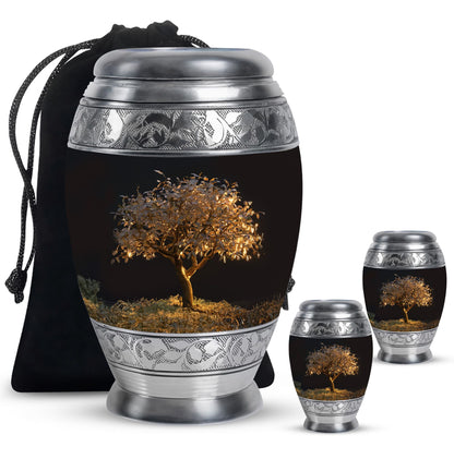 Personalized Tree of Life Keepsake Urn for Human Ashes - 10-inch, 200 cu in - Yatskia