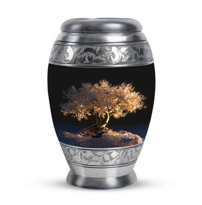 Personalized Tree of Life Cremation Urn for Human Ashes - 10-inch, 200 cu in - Yatskia