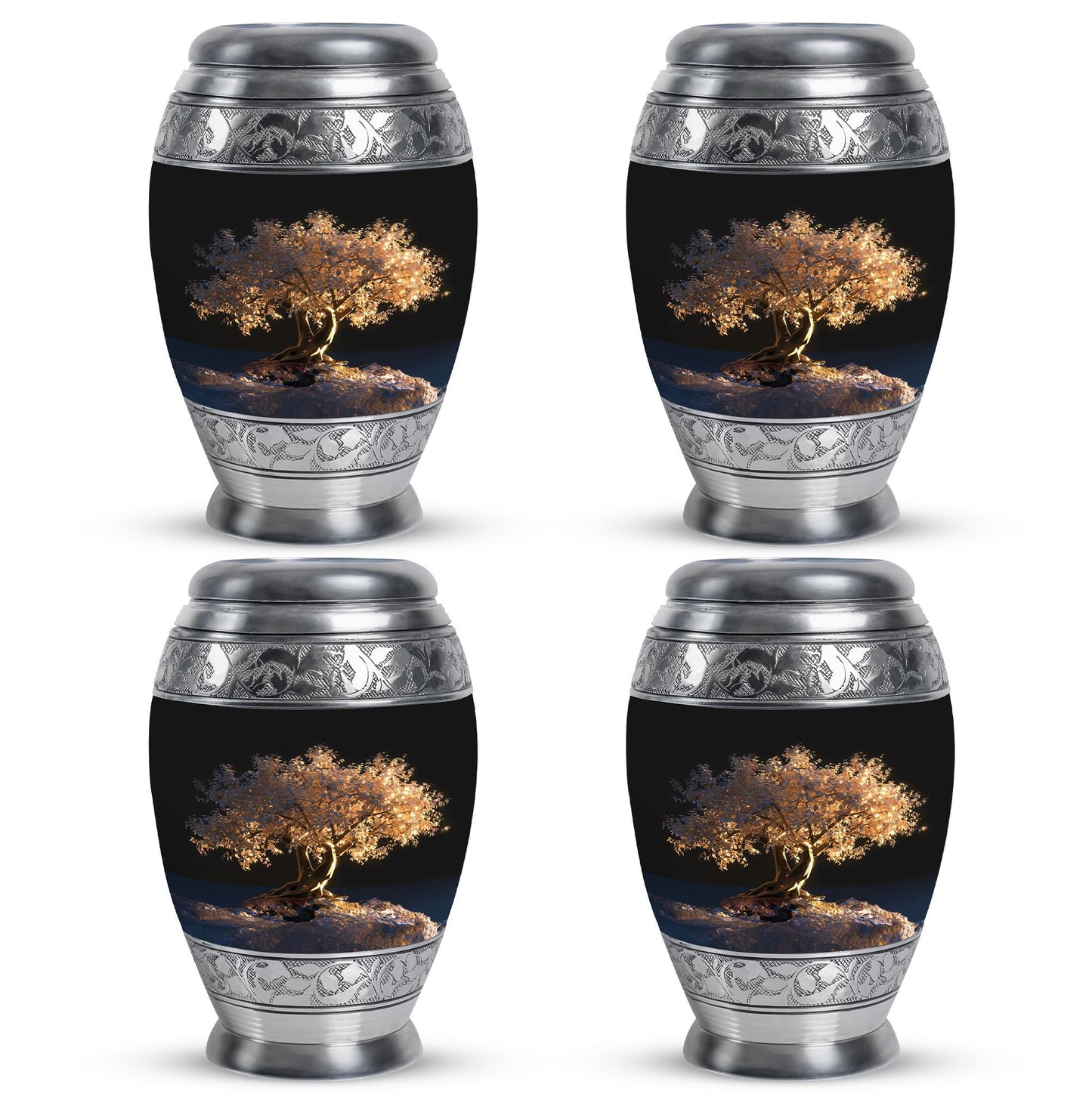 Personalized Tree of Life Cremation Urn for Human Ashes - 10-inch, 200 cu in - Yatskia