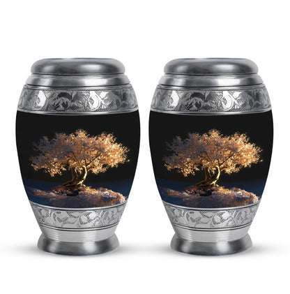 Personalized Tree of Life Cremation Urn for Human Ashes - 10-inch, 200 cu in - Yatskia