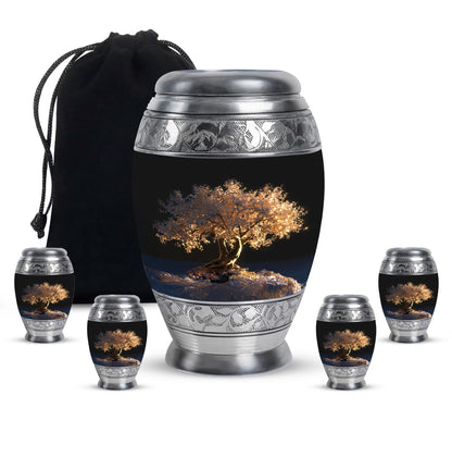 Personalized Tree of Life Cremation Urn for Human Ashes - 10-inch, 200 cu in - Yatskia