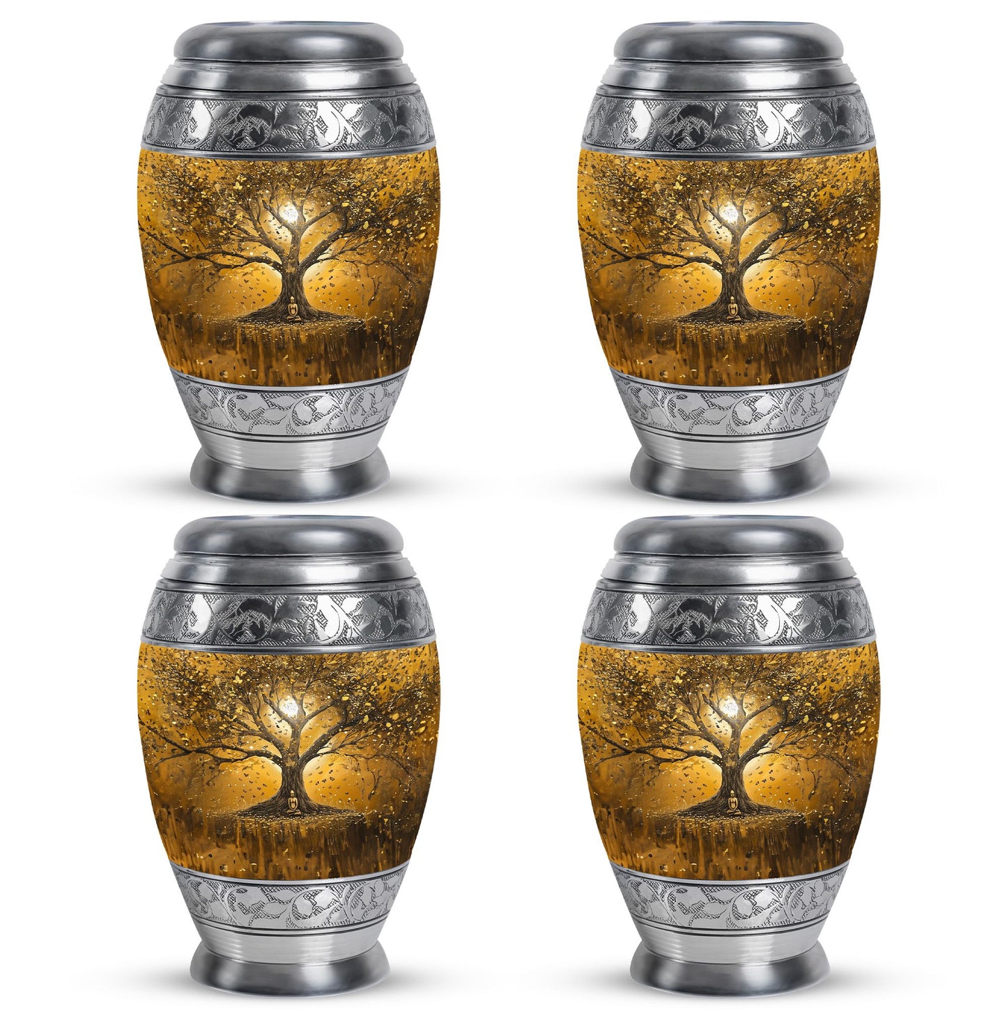 Personalized Tree of Life Keepsake Urn for Human Ashes - 10-inch, 200 cu in - Yatskia