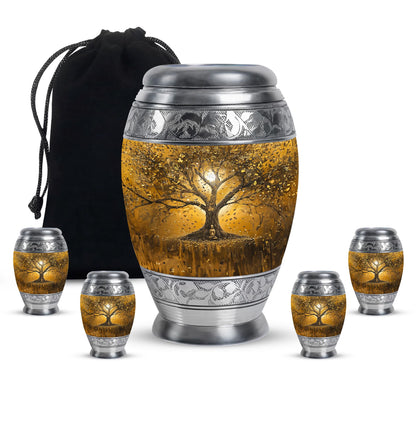 Personalized Tree of Life Keepsake Urn for Human Ashes - 10-inch, 200 cu in - Yatskia