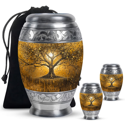 Personalized Tree of Life Keepsake Urn for Human Ashes - 10-inch, 200 cu in - Yatskia