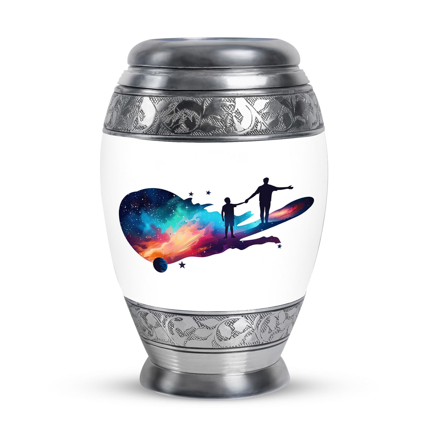 Personalized Father Keepsake Urn for Human Ashes - 10-inch, 200 cu in - Yatskia