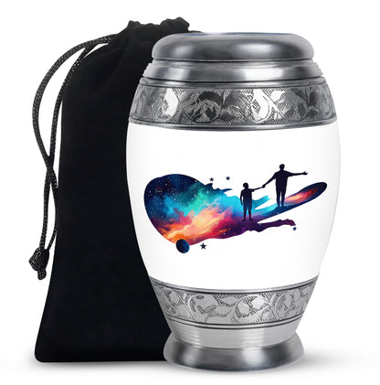 Personalized Father Keepsake Urn for Human Ashes - 10-inch, 200 cu in - Yatskia
