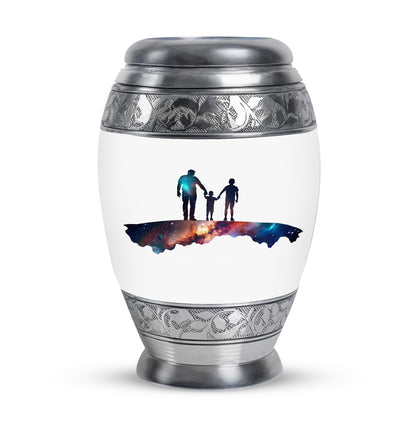 Personalized Father Keepsake Urn for Human Ashes - 10-inch, 200 cu in - Yatskia