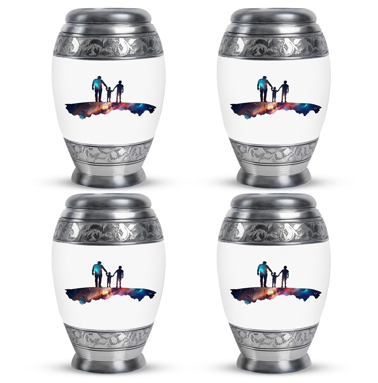 Personalized Father Keepsake Urn for Human Ashes - 10-inch, 200 cu in - Yatskia