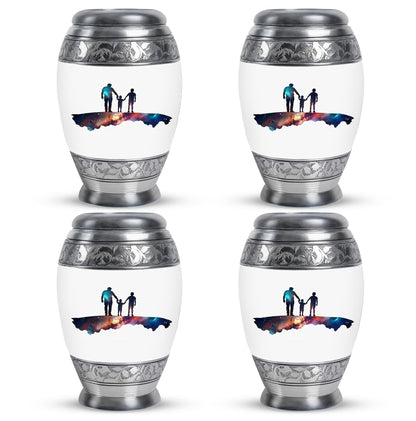 Personalized Father Keepsake Urn for Human Ashes - 10-inch, 200 cu in - Yatskia