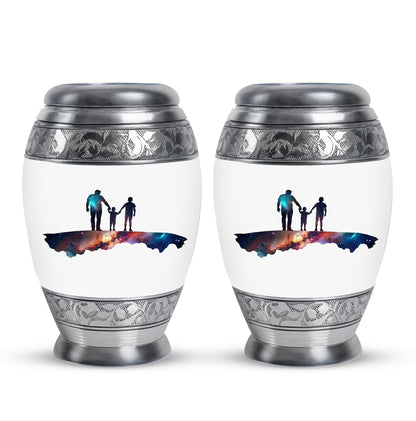 Personalized Father Keepsake Urn for Human Ashes - 10-inch, 200 cu in - Yatskia