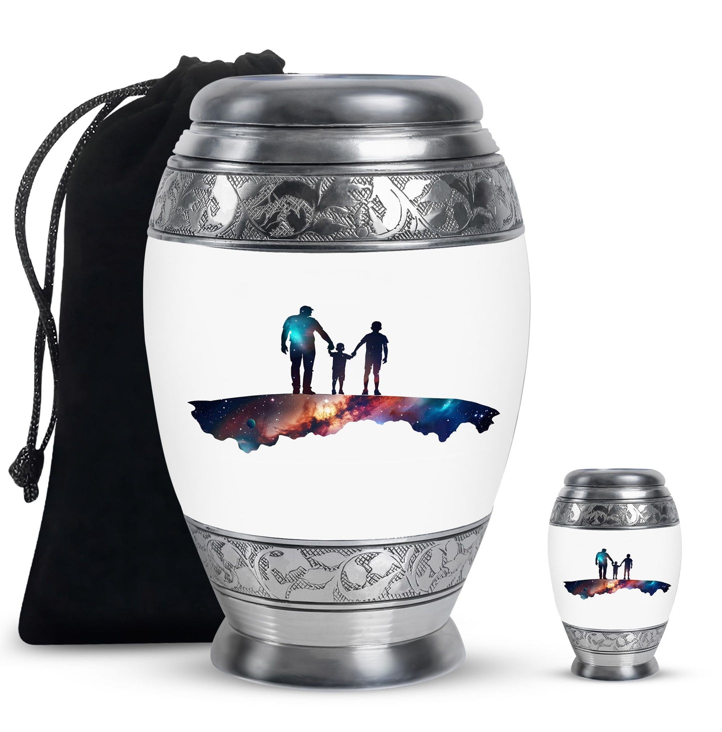 Personalized Father Keepsake Urn for Human Ashes - 10-inch, 200 cu in - Yatskia