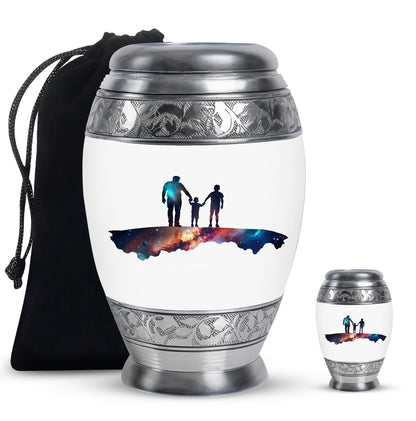 Personalized Father Keepsake Urn for Human Ashes - 10-inch, 200 cu in - Yatskia