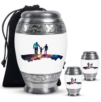 Personalized Father Keepsake Urn for Human Ashes - 10-inch, 200 cu in - Yatskia