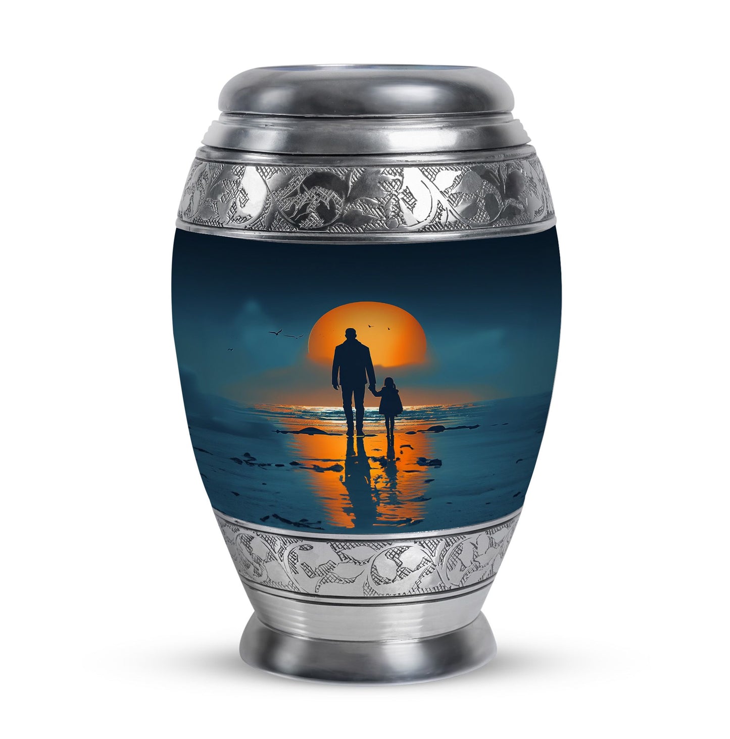 Personalized Father Keepsake Urn for Human Ashes - 10-inch, 200 cu in - Yatskia