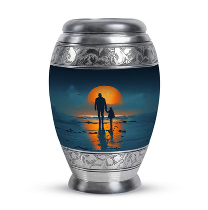 Personalized Father Keepsake Urn for Human Ashes - 10-inch, 200 cu in - Yatskia