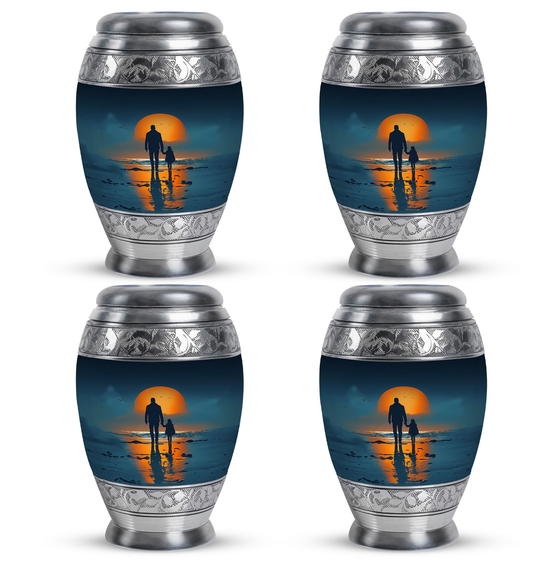 Father Keepsake For Human Ashes Set Of 4 Funeral, Ashes Urn For Ashes