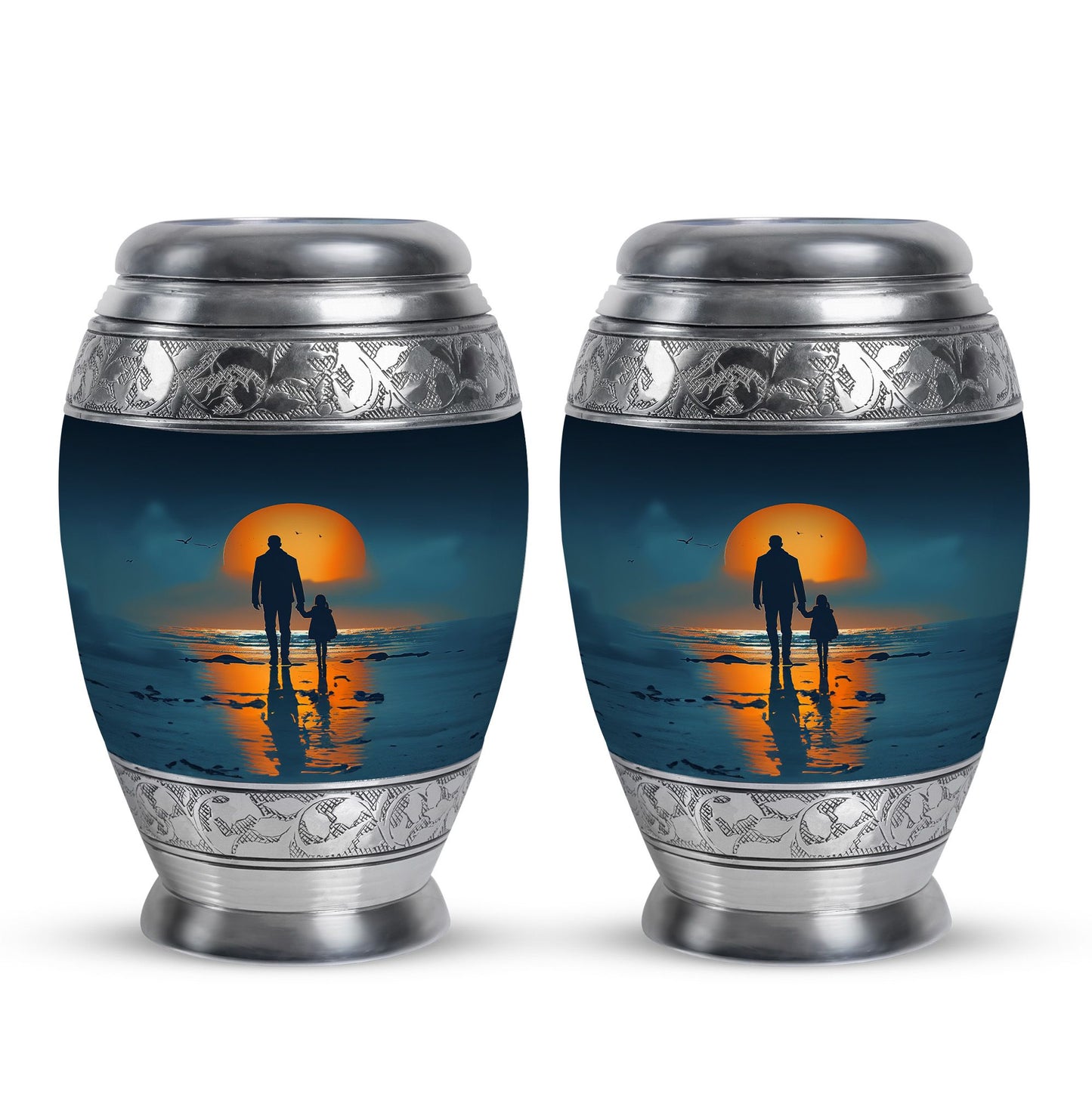 Personalized Father Keepsake Urn for Human Ashes - 10-inch, 200 cu in - Yatskia