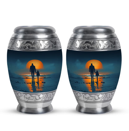 Personalized Father Keepsake Urn for Human Ashes - 10-inch, 200 cu in - Yatskia